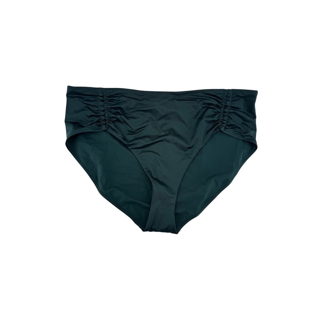 CALIA Women's Adjustable Tie Front Swim Bottoms Sea Green Shine XXL